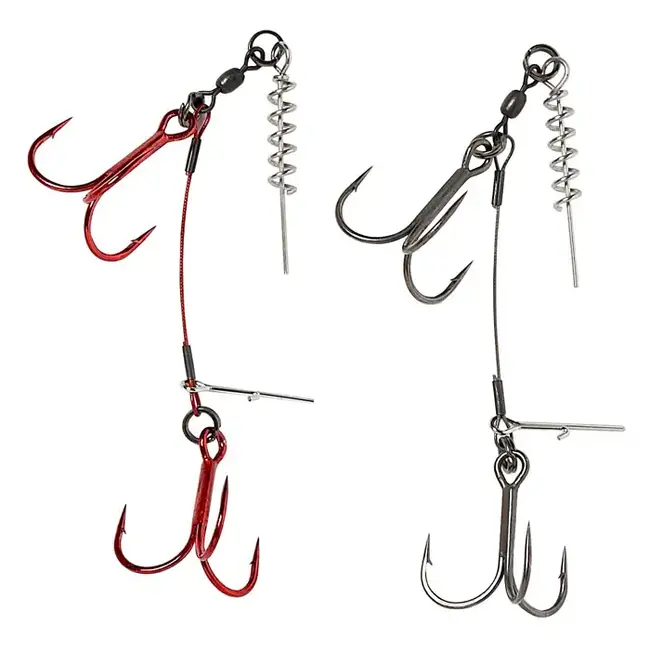 savage gear carbon49 corkscrew stingers double hook