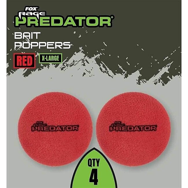 fox rage predator bait poppers red