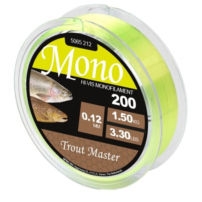 trout master hi-vis mono 200 meter