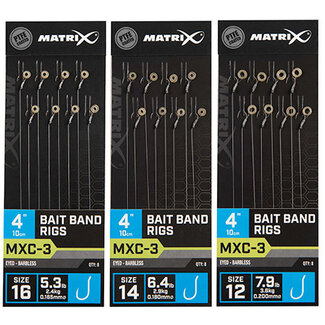 matrix mxc-3 barbless bait band rigs