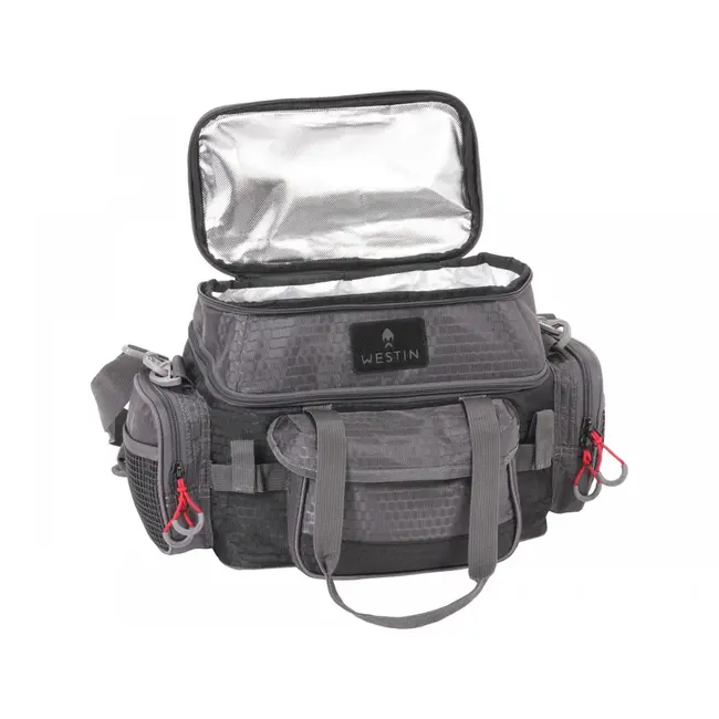 westin w4 lure bag titanium black (met 4 tackleboxen)