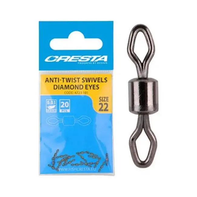 cresta anti twist swivels diamond eyes