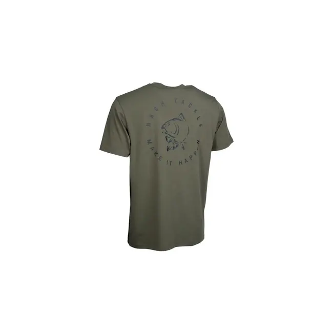 nash make it happen carp logo t-shirt green