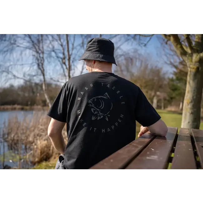 nash make it happen carp logo t-shirt black