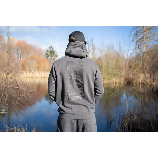 nash make it happen since 1978 hoody grey marl