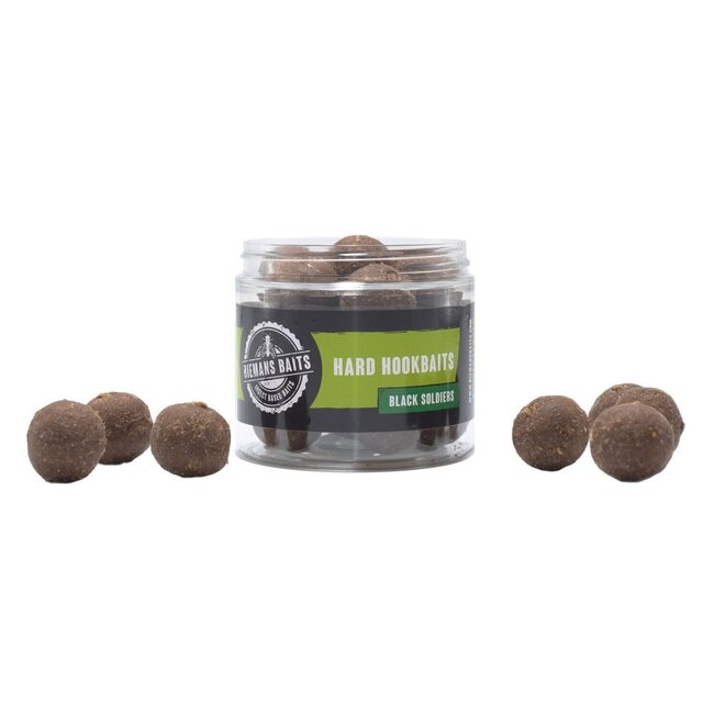Biemans Baits black soldiers hard hookbaits