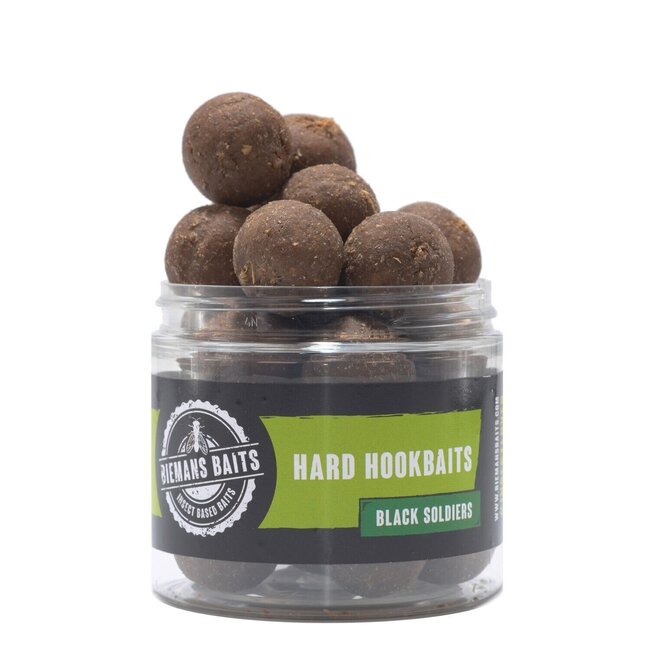 Biemans Baits black soldiers hard hookbaits