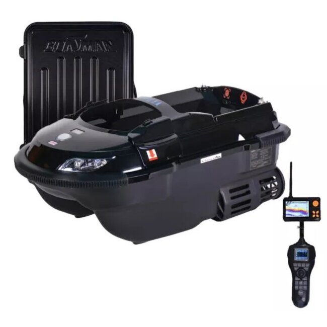 boatman vulcan basic zwart + sonar fishfinder