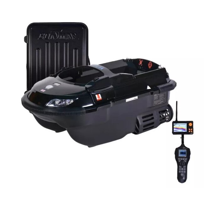 boatman vulcan basic zwart + sonar fishfinder