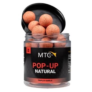 mtc baits fish r garlic pop-ups hi-natural