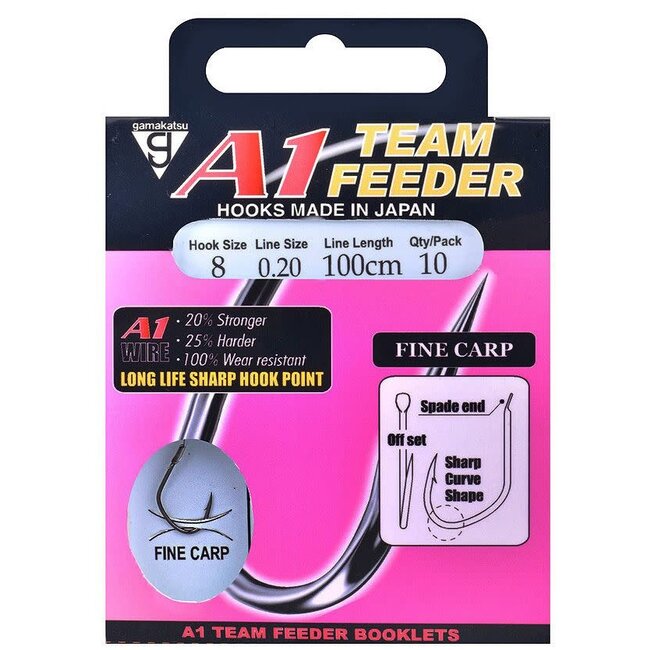 gamakatsu a1 team feeder fine carp hakenboek