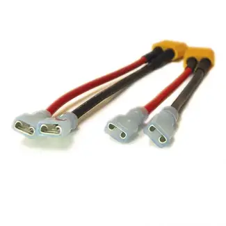 jarocells xt60 female to 6,3mm blade connector female 14awg