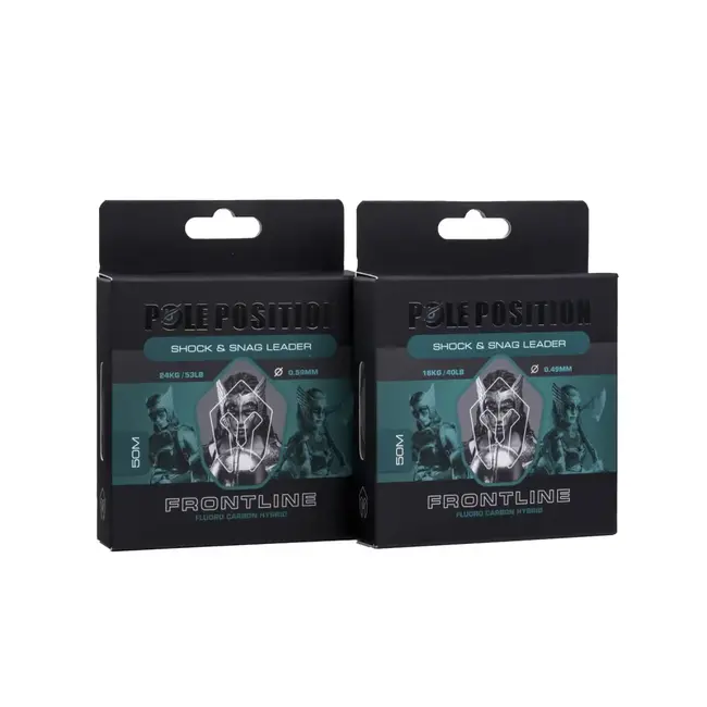 pole position frontline shock & snag leader fluoro carbon hybrid