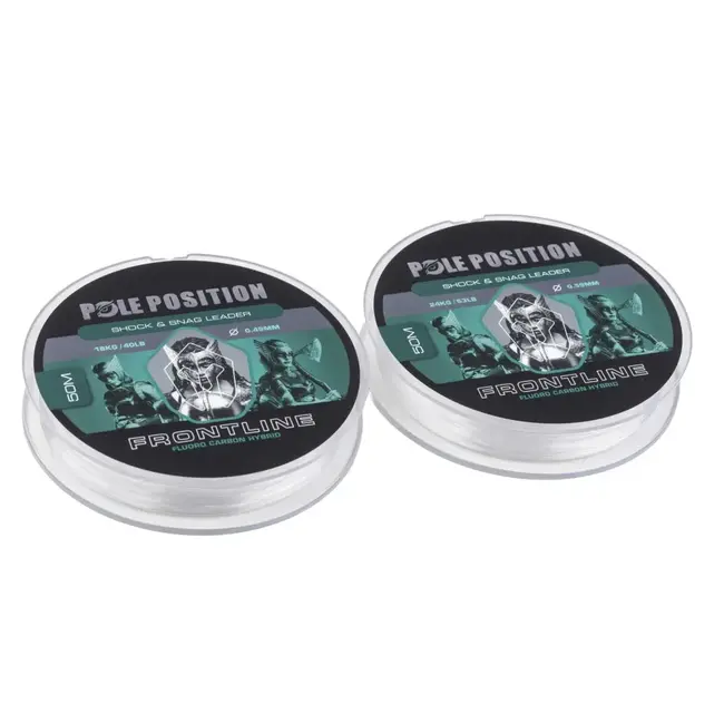 pole position frontline shock & snag leader fluoro carbon hybrid