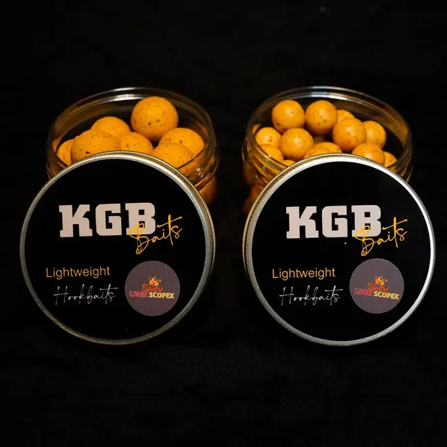 kgb baits spicy liver scopex lightweight hookbaits