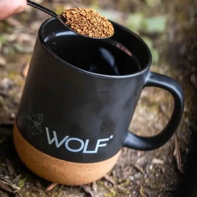 wolf ceramic black mug black edition