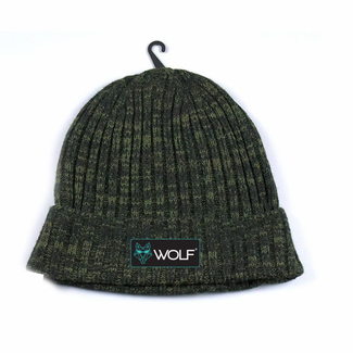 wolf beanie moss green extreme warm