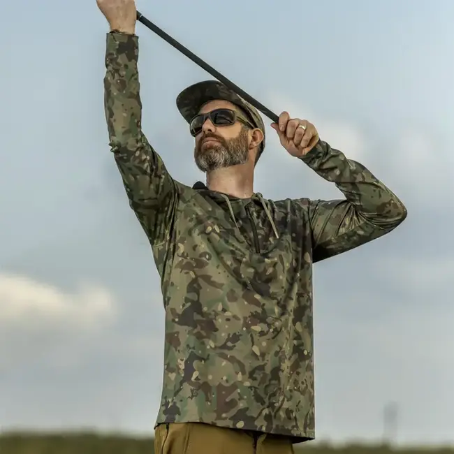 Trakker camo uv hooded shirt