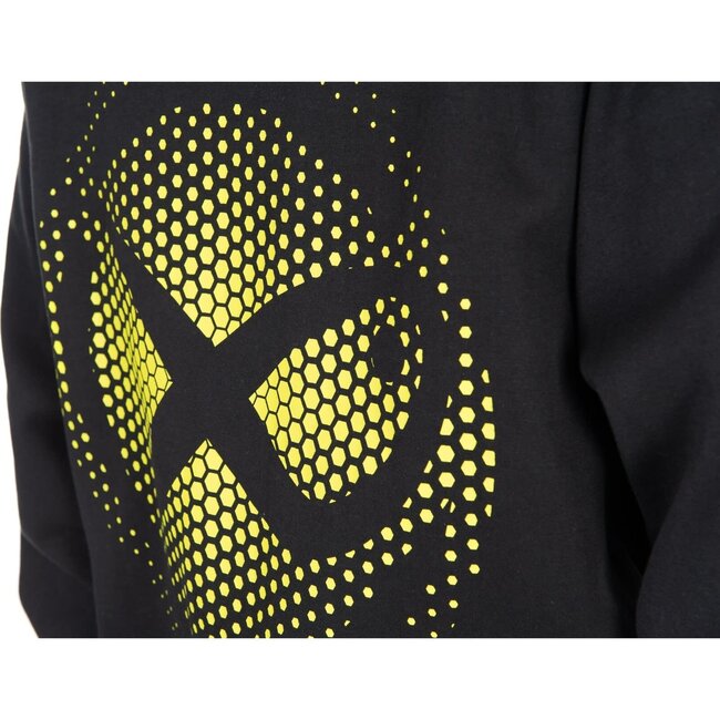 Matrix large fade logo hoody  black/lime