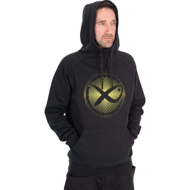 Matrix large fade logo hoody  black/lime