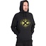 Matrix large fade logo hoody  black/lime