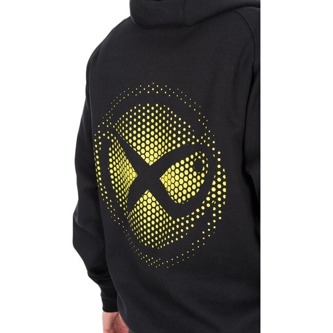 Matrix large fade logo hoody  black/lime