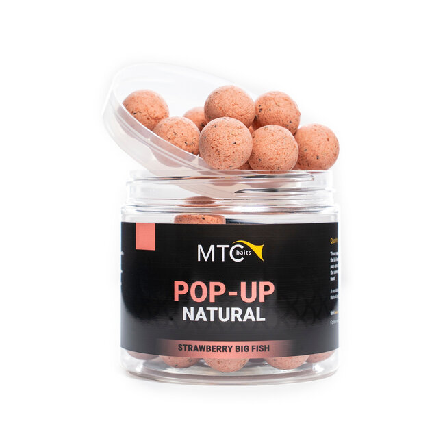 Mtc Baits strawberry big fish pop-ups hi-natural