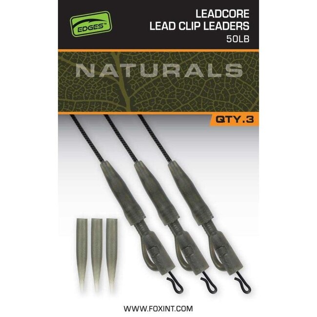 Fox edges naturals leadcore lead clip leaders