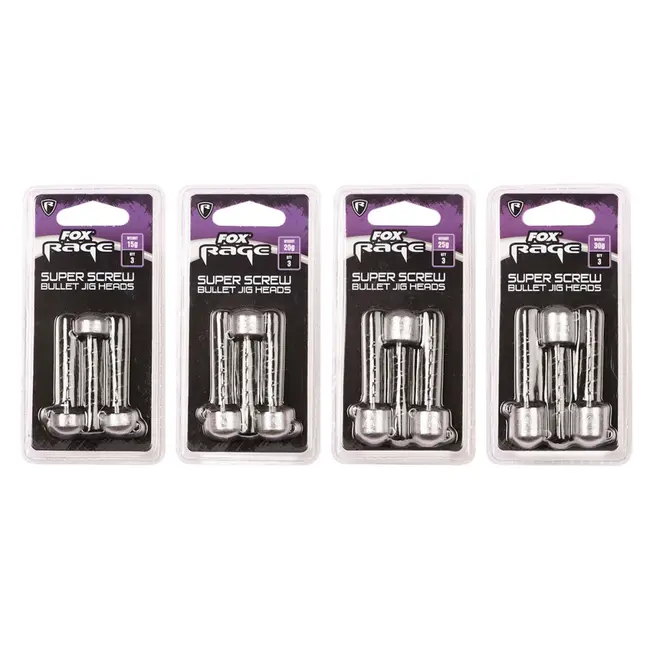 Fox Rage super screw bullet jig heads