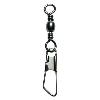 yuki black barrel swivels with snap