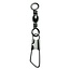 yuki black barrel swivels with snap