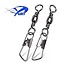 yuki black barrel swivels with snap