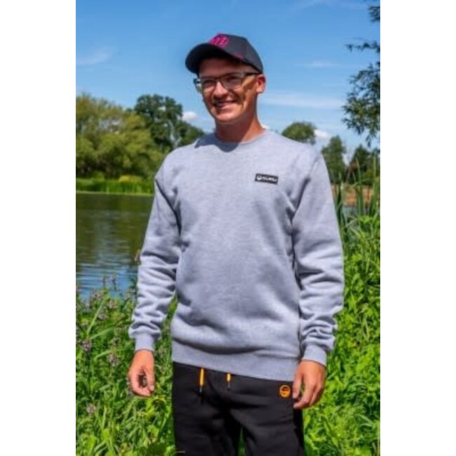 Guru patch crew neck grey