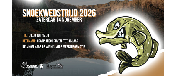Zaterdag 14 november: Snoekwedstrijd 2026