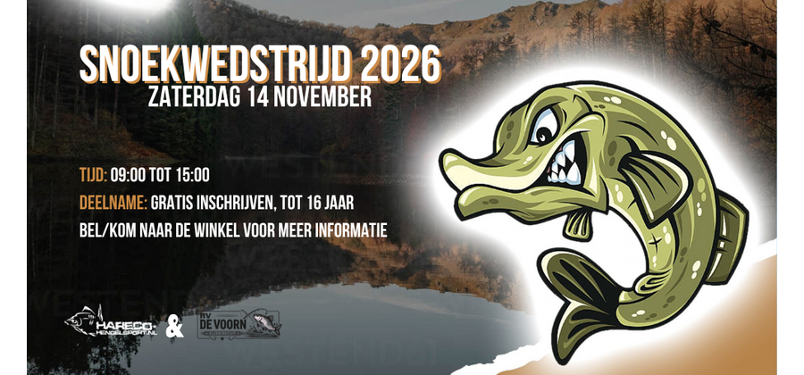 Zaterdag 14 november: Snoekwedstrijd 2026