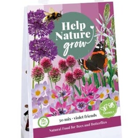 Jub Holland Geschenktüte mit 50 gemischten Blumenzwiebeln in 6 Sorten - Violet Flowers