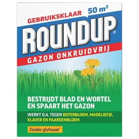 Roundup Onkruidvrij 1 kg. - Gazon - Tegen o.a. Klaver, Paardenbloemen - Garden Select