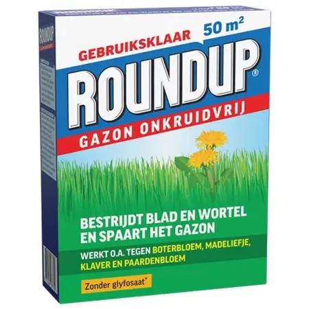 Roundup Onkruidvrij 1 kg. - Gazon - Tegen o.a. Klaver, Paardenbloemen - Garden Select