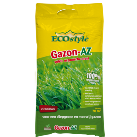 ECOstyle Gazon Meststof AZ 5 Kg.  Voor Een Sterk en Weerbaarder Grasveld - 4 Maanden Voeding