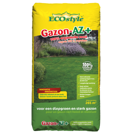 ECOstyle Lawn Fertiliser AZ 20 Kg. For a Green and Moss-free Lawn - For 265 m2