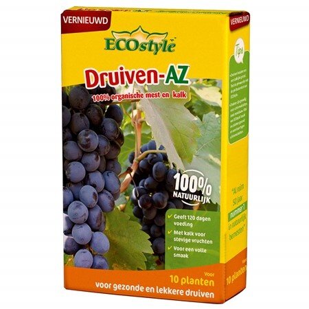 ECOstyle Druiven - Mest - AZ 800 Gram - Goed Voor 10 Planten - 100% Natuurlijke Mest