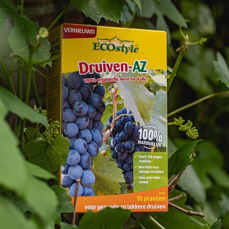 ECOstyle Druiven - Mest - AZ 800 Gram - Goed Voor 10 Planten - 100% Natuurlijke Mest