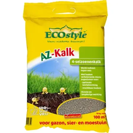 ECOstyle AZ Kalk 10 Kg - Voor 135 M2 - Mos Bestrijden In Het Gazon - Garden-Select.com