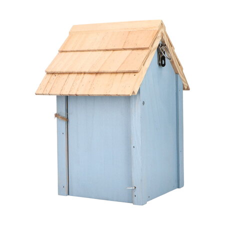 Vogelhaus Blau - Strandhaus Aruba Blau - Nistkasten - Kohlmeise - Spatz - Blaumeise - Weihnachten Budget Geschenk