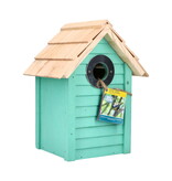 Birdhouse Green - Beach House Curacao Green - Nesting box - Great Tit - Sparrow - Blue Tit - Budget Christmas Gift