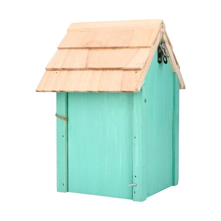 Vogelhuisje Groen - Strandhuis Curacao Green - Nestkast - Koolmees - Mussen - Pimpelmees - Budget Sinterklaas - Kerst Cadeautjes