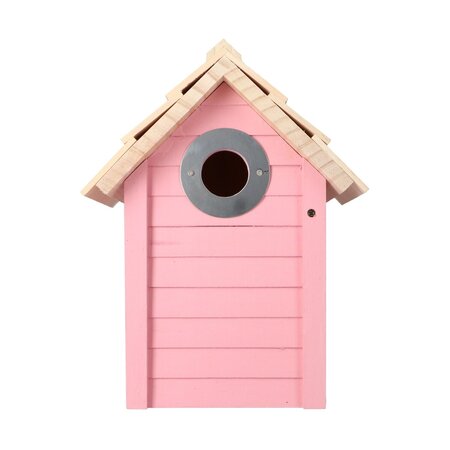 Birdhouse Pink - Beach House Saint Martin Pink - Nesting box - Great Tit - Sparrow - Blue Tit - Budget Christmas Gift