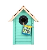 Birdhouse Green - Beach House Curacao Green - Nesting box - Great Tit - Sparrow - Blue Tit - Budget Christmas Gift