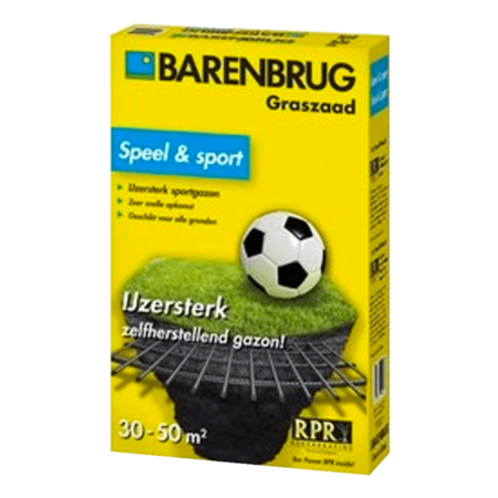 Barenbrug Bar Power RPR Play And Sport 1 Kg. - For an Extremely Strong Lawn - 50 M2