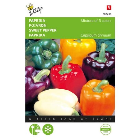 Buzzy Paprika gemischt - Block Paprika - 5 Farben - Paprikasamen kaufen - Gemüsesamen?